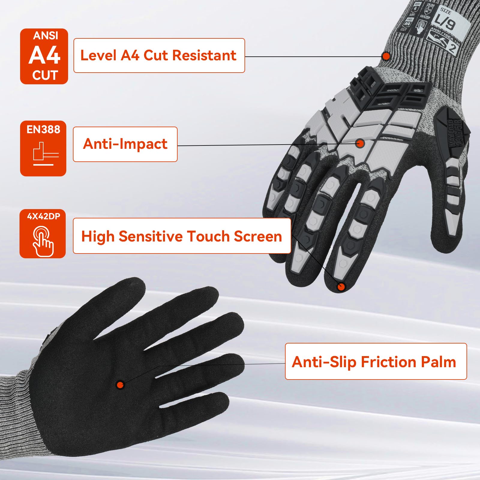 Gants anti-impact avec protect - Work Glove Impact avis et prix